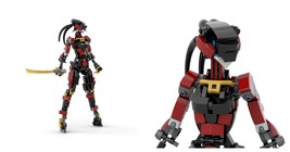 248 Pieces Ninja Girl Robot Figures Building Blocks Female Mechaa Toys Set  - £25.51 GBP