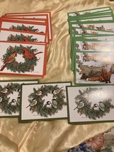 Vintage Christmas Greeting Postcard 1986 national wildlife Federation 3 Designs - $14.93