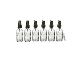 Perfume Studio 2oz Clear Glass Bottles with Black Sprayers (6 Bottles), ... - £11.87 GBP