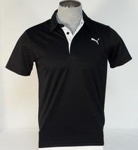 Puma Cell Moisture Wicking Black & White Short Sleeve Poly Polo Shirt Men's NWT - $49.99