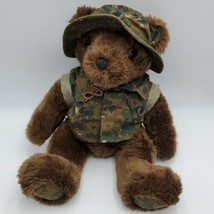 Vintage 1989 Bear Forces Of America Marines Plush Soldier Camo Stuffed 16&quot; - £30.80 GBP