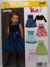 Vintage New Look Kids 6448 Sz A 1/2-4 Easy Dress - £14.94 GBP