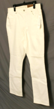 NWT COLDWATER CREEK WHITE JEANS 16 SLIM LEG POCKETED MID RISE  CLASSIC F... - $23.02