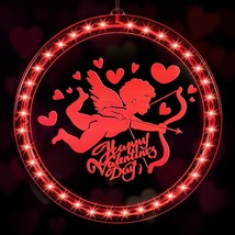 Valentine&#39;s Day Window Light 8&quot; Diameter Cupid Light Battery Operated NEW - £22.75 GBP