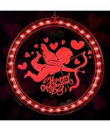 Valentine&#39;s Day Window Light 8&quot; Diameter Cupid Light Battery Operated NEW - $28.03