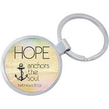 Hope Anchors the Soul Keychain - Includes 1.25 Inch Loop for Keys or Bac... - £8.42 GBP