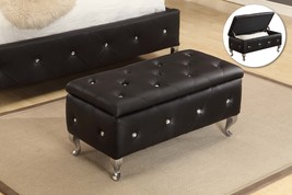 Kings Brand Furniture Storage Bench Black - £93.79 GBP