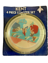 Coasters Kent Cigarettes 4 Piece Set Sailing Couple Tobacco Ad NOS NIP V... - $13.89