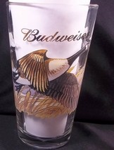Budweiser vintage &#39;99 pint beer glass Wildlife Series Ducks gold rim - £14.83 GBP