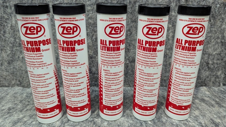 Lot of 5 New Zep All Purpose Lithium Grease 14 oz 310101 - $27.99