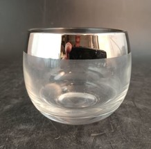 Dorothy Thorpe Silver Band Glass Roly Poly MCM BarWare Vintage Replacement  - £12.45 GBP