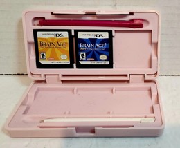 Nintendo DS  Brain Age 1 , 2 Plus Hard Game Case Carrying Storage 2 Styl... - $19.34