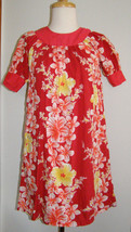 Vintage Late 1950’s “Golden Lotus At Waikiki” Hawaiian Muumuu Dress - Size: Xs - £38.77 GBP