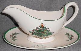 Spode CHRISTMAS TREE PATTERN 2 pc Gravy Boat - Underplate - $168.29