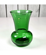Anchor Hocking Forest Green Glass Bud Vase 3.75in Small Vintage Mid Century - €6,80 EUR