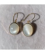 14k Yellow Gold Pair of Large Genuine Natural Moonstone Drop Earrings (#... - $21,201.88 MXN