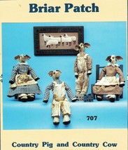 1986 Buttermilk Creek Briar Patch 14&quot; Primitive Country Pig Cow Doll Sew Pattern - £9.61 GBP