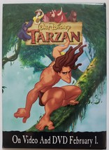 Walt Disney Presents Tarzan on Video and DVD February 1, 2000 Promo Pinback - £3.91 GBP