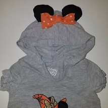 Minnie Mouse Halloween Outfit Disney Baby Girl 3-6 Months Hooded Ears Witch Gray - £6.01 GBP