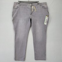 Lee Women Jeans Plus Size 30 Long Gray Stretch Skinny Regular Fit Flex Classic - £15.57 GBP