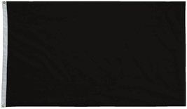 3x5FT Solid Black Flag Artwork Protest Plain Color Banner Dorm Man Cave 100D - £13.61 GBP