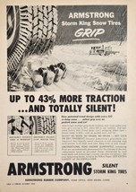 1960 Print Ad SArmstrong Silent Storm King Tires Snow Plow West Haven,CT - £15.05 GBP