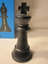 1974 Whitman Chess &amp; Checkers Set Game Piece: Black King Pawn - £1.19 GBP