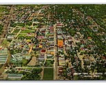 Aerial View Anniston AL Alabama Looking North Linen Postcard V12 - £3.84 GBP