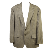 Chaps Ralph Lauren Mens Brown Blue Houndstooth Wool Silk Blend Suit Jack... - $51.30