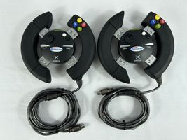 TWO Xbox Radica Gamester Steering Wheel Controllers - No Breakaway Cable... - €16,96 EUR