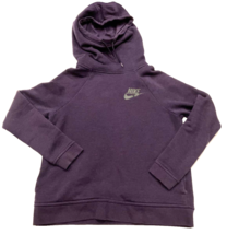 Nike Sweatshirt Womens Extra Small Purple Hoodie Funnel Cowl Neck Rally ... - $22.65