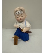 Japanese Samurai Boy w/ Sword Hakata Doll Figure 7.5&quot; Tall - $400.16 MXN