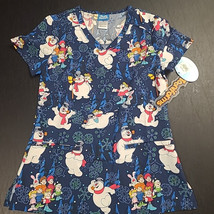 Frosty The Snowman Cherokee Scrubs Tooniforms V Neck Womens XS - $20.00