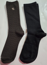 Lauren Ralph Lauren Womens Socks 2 Pack Super Soft Black and Brown Trous... - $18.99