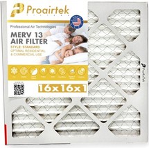 Proairtek AF16161M13SWH MERV13 16x16x1 Air Filter, Residential &amp; Commercial Use - £10.38 GBP
