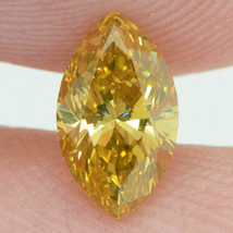 Marquise Diamond Fancy Intense Orange-Yellow 0.49 Carat VS2 GIA Certificate - £1,317.60 GBP