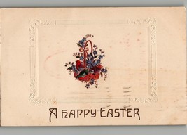 Antique Postcard 1913 Embossed A Happy Easter Posted Germany 5.5 x 3.5 - £17.18 GBP