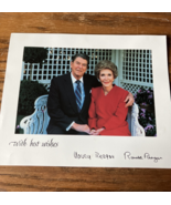 Ronald and Nancy Reagan Color Photo picture Best Wishes Facsimile Autograph - $26.99 CAD