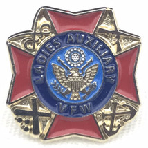 VFW Ladies Auxiliary Pin Brooch Eagle Presidential Seal Vintage - $11.95