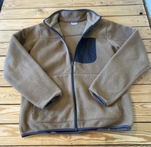 Columbia Men’s Full zip Fleece jacket size M Tan Cp  - £22.57 GBP
