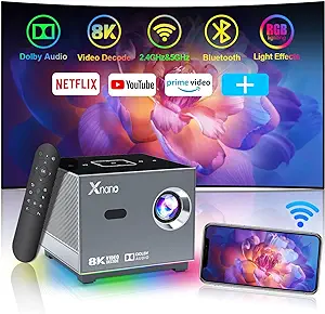[8K/4K Video Decode Support &amp; Electric Focus] Mini Projector With 5G Wif... - $333.99