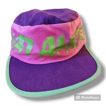 Vintage 90s Great America Theme Park Painters Hat, Pink Tie Die, Green, Purple - £24.88 GBP