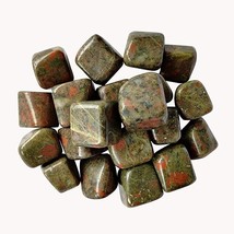 Natural Unakite Tumble Stones for Reiki Stone Healing Crystal Green Tumb... - $32.65