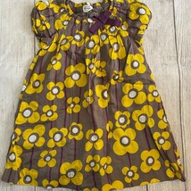 Mini Boden Gray/Yellow Floral Dress 5-6Y - £18.83 GBP