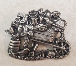 Wagon BIRDS AND BLOOMS Limited Edition 2001 Vintage Silvertone Pin Pinback - £15.62 GBP