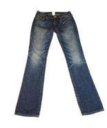 True Religion Billy Skull &amp; Roses Jeans Womens Sz 26 Wash Blue Flap Pock... - $71.28 CAD