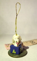 Tiny Dog ABC Block Ornament tiny miniature - $3.91