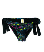 O&#39;neill Paisley Floral Black Women Swimsuit Scarf Tie Side Bottoms Size ... - $16.15
