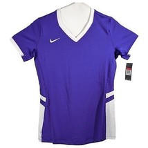 Womens Purple Volleyball Shirt Size Large Fitted Athletic Short Sleeve G... - $25.38