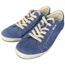 Taos Star Women&#39;s Size 12 Blue Canvas Sneakers Low Top Lace-Up Casual Shoes - $35.64